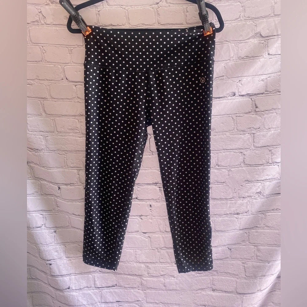 5/$20 Women’s VOGO Athletica‎ Polka Dot Legging (above ankle) Medium Black White